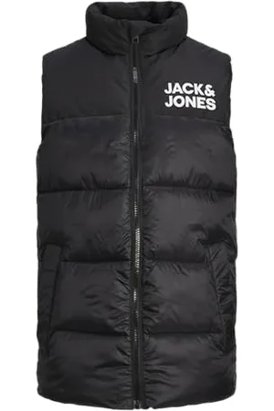 JACK & JONES Jjetoby Bodywarmer Collar Sn Jnr Garçon Ouest, Noir, 14 ans
