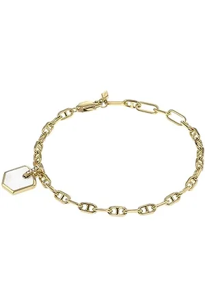 Fossil Bracelet pour femme Heritage Crest métal nacré couleur or, JA7210710
