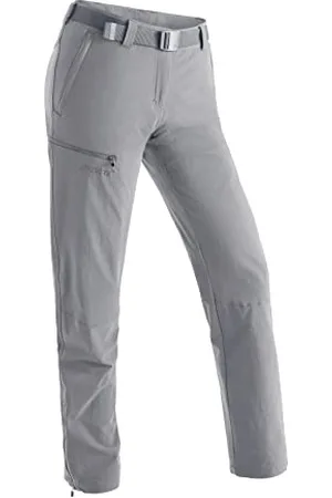 Maier Sports Inara Slim, Pantalon de randonnée pour Femme, Pantalon Outdoor déperlant pour Le Trekking et la randonnée, Coupe ajustée, sans PFC, MSTRETCH Pro 4 et Dryprotec, Gris, 36 (W28/L31)