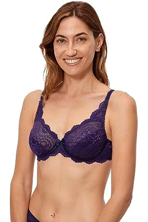 Playtex Soutien-Gorge Femme avec Armatures Flower Elegance En Dentelle Maintien Parfait x1, , 90B