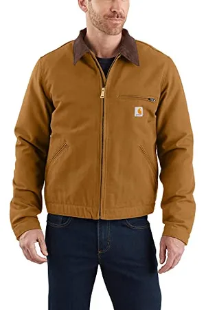 Carhartt Detroit Veste en Toile Lourde avec Doublure Matelassée Coupe Décontractée Homme, Marron ( Brown), XXL