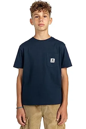 Element Basic - T-Shirt avec Poche - Garçon Enfant 8-16 Ans - Bleu.