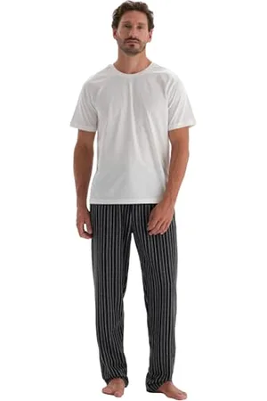 Dagi Regular Waist Lined Jacquard Knitted Single Bottom Bas de Pyjama, , L pour des Hommes