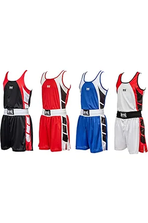 Metal Boxe Ensemble Shorts-Débardeur Adultes Boxe Tenue, Rouge, L Homme
