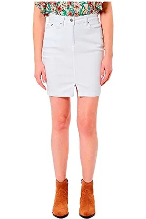 Kaporal 5 Jupe en Jean Blanche Femme - Stacy - XS - Blanc