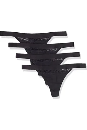Amazon String en Coton et Dentelle Femme, Lot de 4, , 46