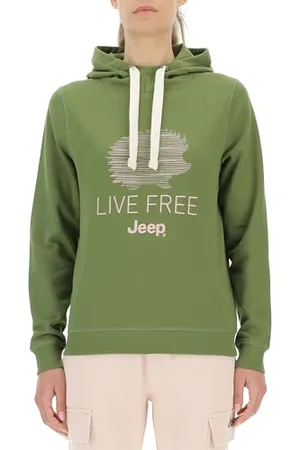Jeep O102919-E100 J Sweatshirt Femme À Capuche Hérisson - Live Free Grande Impression J23W S