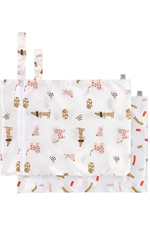 LÄSSIG LÄSSIG Sac réutilisable pour lingettes 2 pièces/Wet bag Little Mateys
