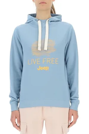Jeep O102919-Q100 J Sweatshirt Femme À Capuche Hérisson - Live Free Grande Impression J23W XL