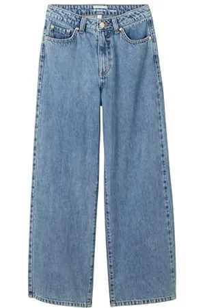 TOM TAILOR 1041068 Jean Large, 10152-Mid Stone Bright Blue Denim, 158 Fille