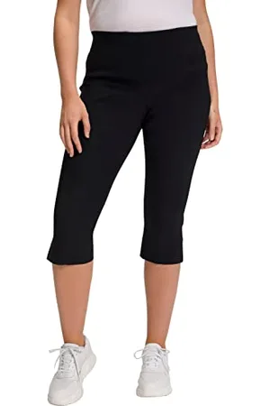 Ulla Popken Bengalin-Capri Pantalon, , 56W / 32L Femme