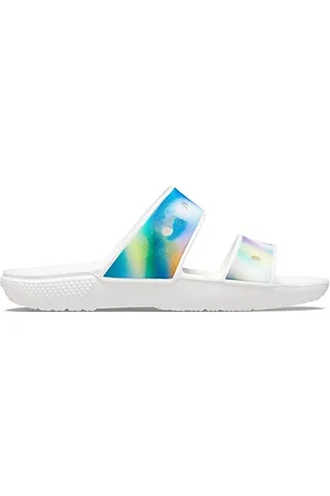 Crocs Unisexe Adulte Classic Solarized Sandal Sandales, White/Multi, 46/47 EU