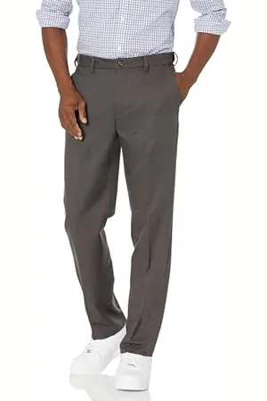 Amazon Pantalon de Costume à Taille Extensible Coupe Classique sans Pinces Homme, , 40W / 34L