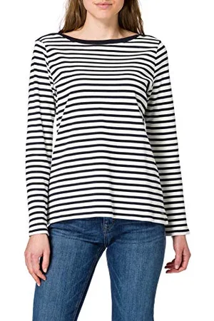 TOM TAILOR 1023950 T-shirt à Manches Longues avec Rayures Femme , ,XS