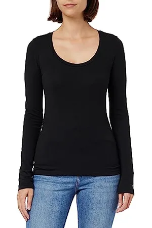 Tommy Hilfiger Femme T-Shirt Manches Longues Slim Modern Basic, , XS