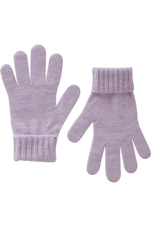 Benetton GUANTI in Maglia 107TCG003 Gants et Mitaines, Viola, 3XL Fille