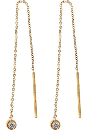 Skagen Boucles d’oreilles à enfiler scintillantes en argent 925, doré, avec cristaux, pour femme, SKJS0037710
