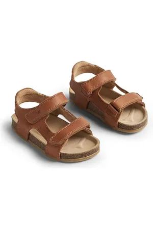 WHEAT Garçon Unisex Kinder Sandales Corey en liège sans Orteils-Unisexe-Cuir véritable Chaussure de première randonnée, , 25 EU