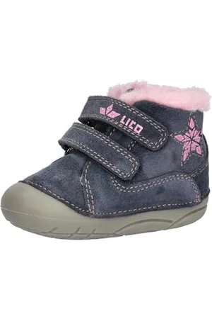 LICO Garçon Fille Sunny V Chaussures Bébé Marche, Marine/Rosa, 21 EU