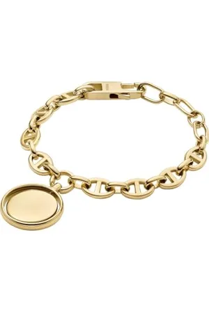 Fossil Heritage Bracelet en acier inoxydable pour femme avec mousqueton ou fermoir à bascule, 8.8Lx8.8Wx4.5Hcm, Acier inoxydable, Pas de gemme