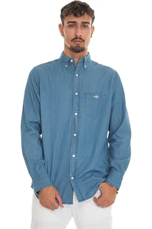 GANT Reg Indigo Bd Long Sleeve Shirt 2XL