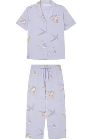 Women secret Pijama Camisero 100% Algodón Lila Pyjama, IMPRIMÉ Mauve, L Femme