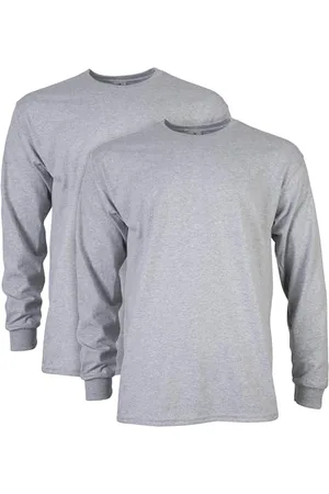 Gildan Ultra Cotton Long Sleeve T-Shirt, Style G2400, Multipack, , 5XL (Lot de 2) Homme