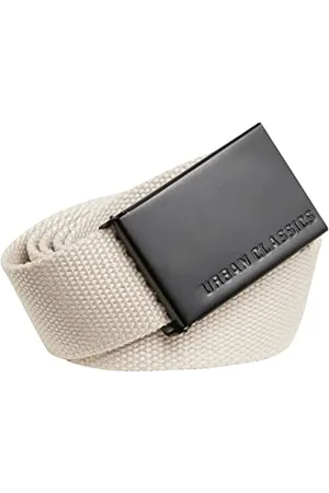 Urban classics Canvas Belt Sangle en Toile Militaire Unisexe, Ajustable sans Trous, Boucle en Métal pour Homme et Femme, Ceinture Réglable, , Taille Unique Mixte