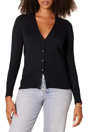 Amazon Cardigan léger à col en V (Grande Taille Disponible) Femme, , XL