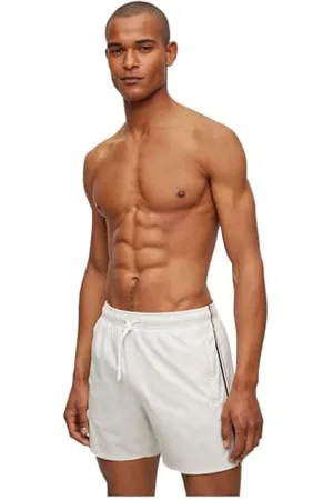 HUGO BOSS Hommes Iconic Short de Bain avec Rayures emblématiques et Logo