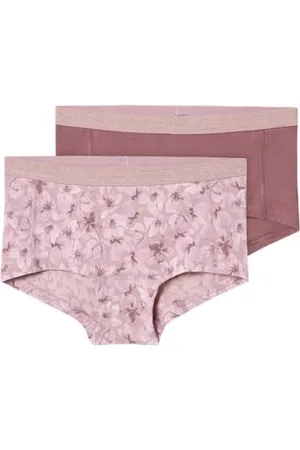 NAME IT Fille Nkfhipster 2p Mauve Flower Noos Shorties, , 158-164 EU