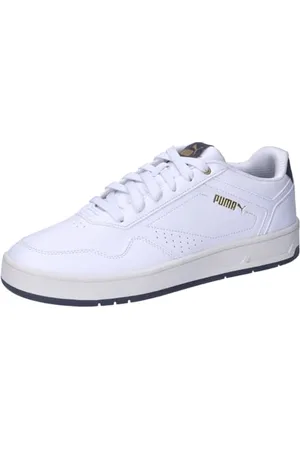 PUMA Mixte Court Classic Sneaker, White-Galactic Gray Gold, 37.5 EU