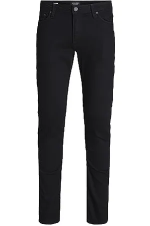JACK & JONES Jjiglenn Jjfelix Am 046 50 SPS Noos, Jean Slim Homme, Noir , W28/L32 (Taille Fabricant: 28)