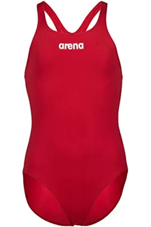 Arena Solid Swim Pro Team Maillot de Bain Une Pièce Fille, Séchage Rapide, Maillot de Bain Sportif en Tissu MaxLife Eco avec Résistance Maximale au Chlore et Protection UV UPF 50+