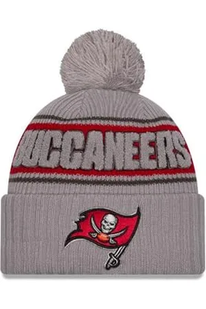 New Era Tampa Bay Buccaneers NFL 2024 Sideline Sport Knit Gris Bonnet à Pompon