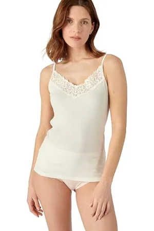 Damart Caraco Thermolactyl, Douceur Soyeuse, Femme, Blanc, Taille M, Bretelle