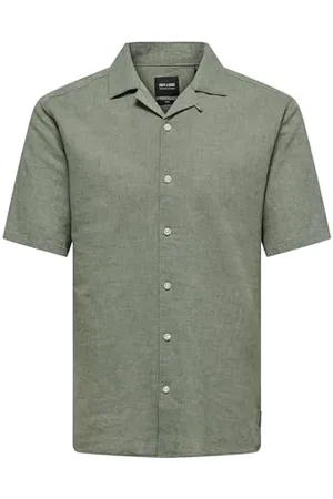 Only & Sons Onscaiden SS Solid Resort Linen Noos Chemise à Manches Courtes, , XL Homme
