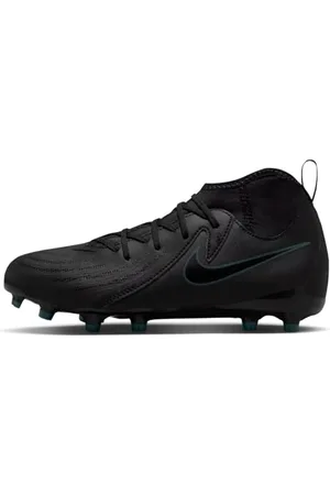 Nike Jr Phantom Luna II Acad F/MG Soccer Shoe, Black/Black-Deep Jungle, 38.5 EU