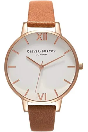 Olivia Burton Montre Analogique à Quartz pour Femme avec Bracelet en Cuir Marron - OB16BDW19