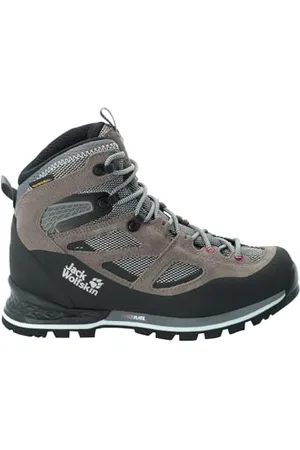 Jack Wolfskin Femme FORCE CREST TEXAPORE MID W Chaussure de Trail, Tarmac Gris / Rose, 35.5 EU
