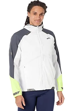 Brooks 211406134 Run Visible Convertible Jacket Jacket Homme White/Asphalt/Nightlife Taille 25