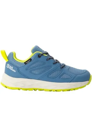 Jack Wolfskin Garçon Unisex Kinder Woodland 2 Texapore Low K Chaussure de Marche, Bleu élémentaire, 26 EU