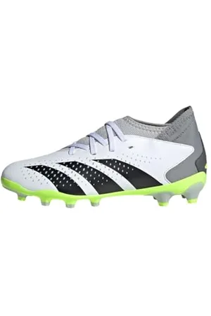 adidas Predator Accuracy.3 Multi-Ground Boots Chaussures de Football, Cloud White/Core Black/Lucid Lemon, 29 EU