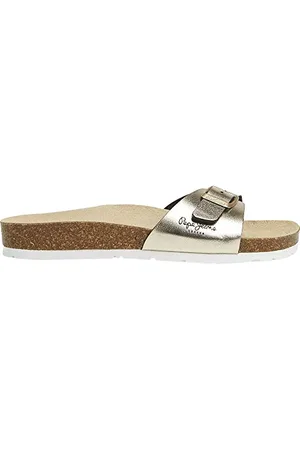 Pepe Jeans Femme Oban Metal W Sandale, Yellow (Golden), 38 EU