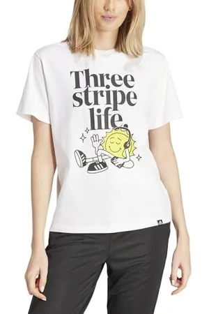 adidas Femme Positivity Graphic Tee, White, XS