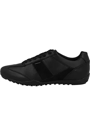 Geox Homme U Wells A Sneakers, Black, 44 EU