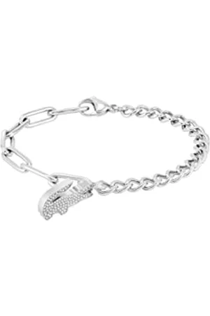 Lacoste Bracelet en Chaîne pour Femme Collection CROCODILE en Acier Inoxydable avec un Charm en forme de Crocodile - 2040146