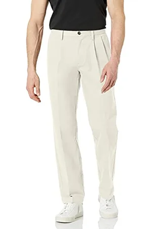 Amazon Pantalon Chino plissé, Infroissable, Coupe Classique (Grandes Tailles Disponibles) Homme, , 36W / 30L