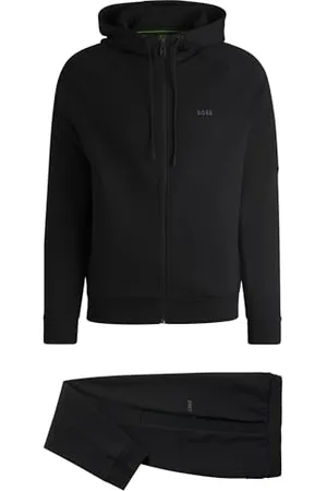 HUGO BOSS Hommes Tracksuit Set Ensemble de survêtement en Coton Interlock avec détails de Logo