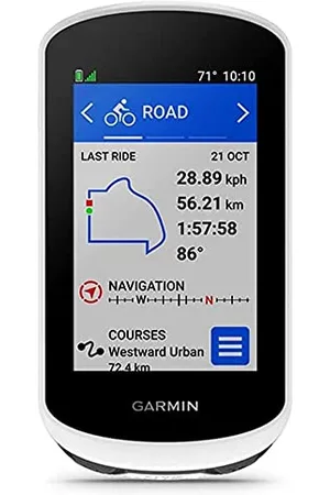 Garmin Ordinateur de vélo Edge Explore 2, 3 pouces, avec GPS intuitif, fonctions VO2, records personnels, unisexe pour adultes, blanc, unique